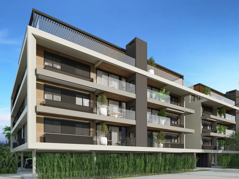 Fachada da torre residencial exclusiva do Gaia Atlântida